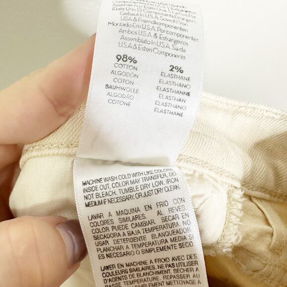 Mother Womens Jeans The Scrapper Cuff Ankle Fray Devil May Care Cream Size 25 - Picture 12 of 12